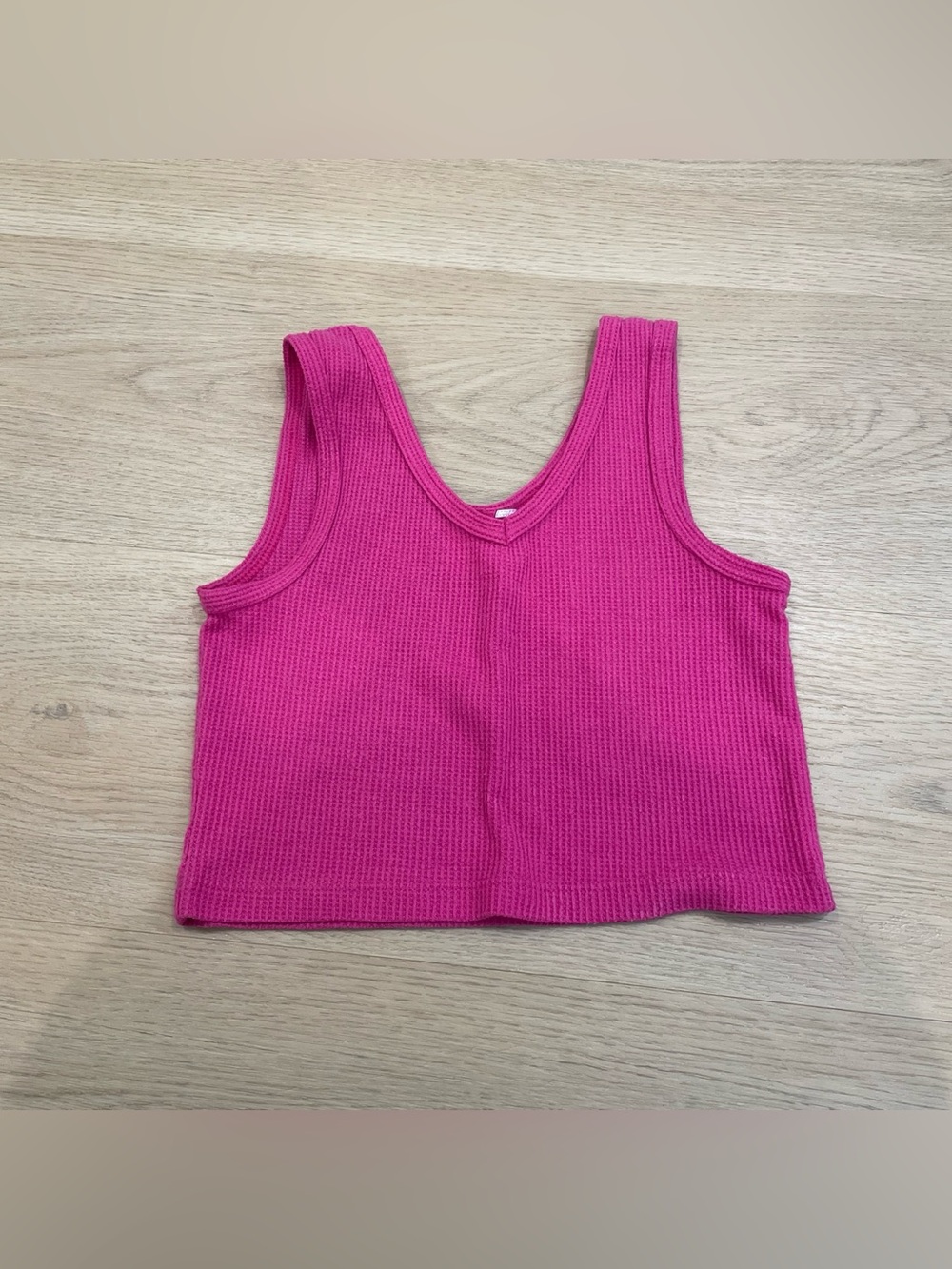 Girls Fuchsia Ribbed Tank & Drawstring Shorts Set - Picture 5 of 6